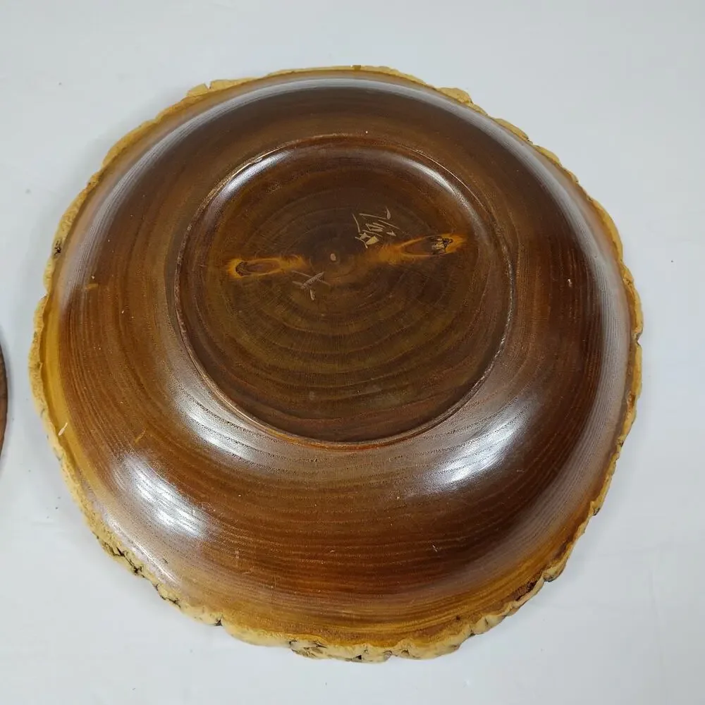 Vintage Raw Edge Wood Trinket, Bowl, Dish 9